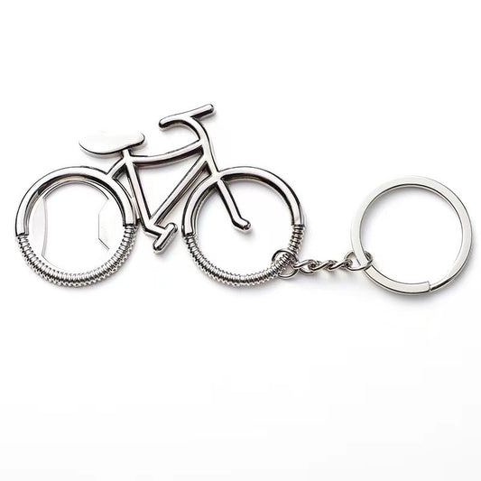 Bicycle shaped bottle opener bag charm