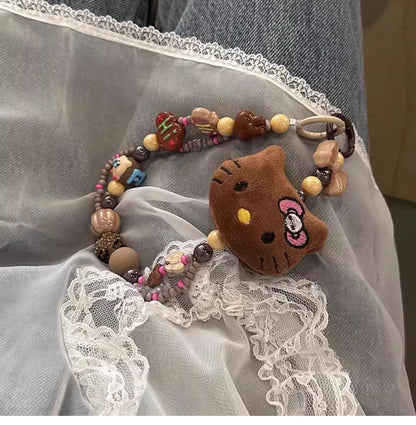 Kitty beaded chain